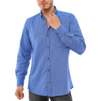 Domenico Button-Up Shirt // Blue (X-Large)