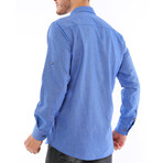 Domenico Button-Up Shirt // Blue (X-Large)