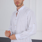 Plated Button Down Shirt // White (XXL)
