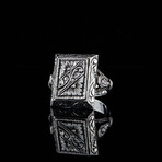 Hand Engraved Rectangle Ring (7.5)