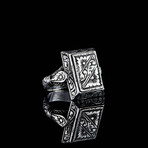 Hand Engraved Rectangle Ring (7)