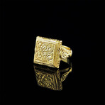 Hand Engraved Square Ring (7)