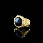 Round Black Onyx Ring (8)