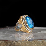 Large Blue Topaz Ring (5.5)