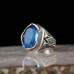 Unique Blue Topaz Ring (8.5)
