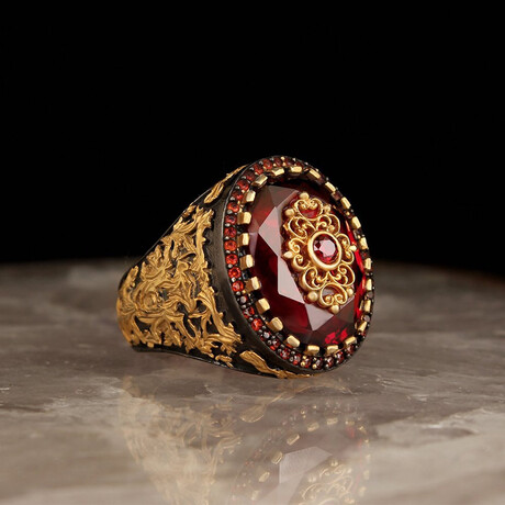 Elegant Red Stone Ring (5)