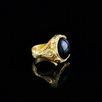 Round Black Onyx Ring (5)