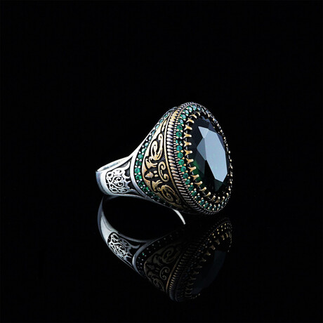 Two Toned Green Stone Ring (5)