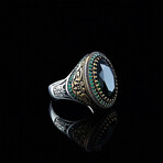 Two Toned Green Stone Ring (9)