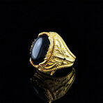 Gold Coated Onyx Ring (5)