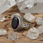 Amethyst + Diamonds Ring (5)
