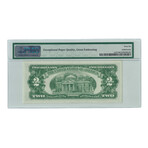 1963 $2 Small Size Legal Tender Note // Star Note // PMG Certified Gem Uncirculated 66 EPQ Condition