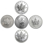 1 oz Silver Canadian Maple Leaf (Year Varies) // Deluxe Collector's Pouch