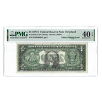 1977A $1 Federal Reserve Note // Offset Printing Error // PMG Certified Extra Fine 40 EPQ Condition