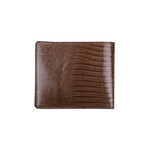 Tom Ford // Glossy Lizard Bifold Leather // Brown