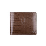 Tom Ford // Glossy Lizard Bifold Leather // Brown