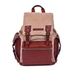 Brunello Cucinelli // Two Tone Backpack // Brown + Beige