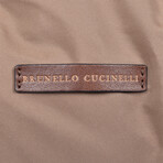 Brunello Cucinelli // Two Tone Bucket Bag // Brown + Beige