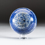 Genuine Polished Lapis Lazuli Sphere + Acrylic Display Stand // 1.8 lb