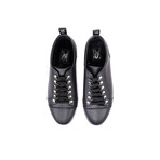 Faro Low Top Leather Sneakers // Black (Euro: 43)
