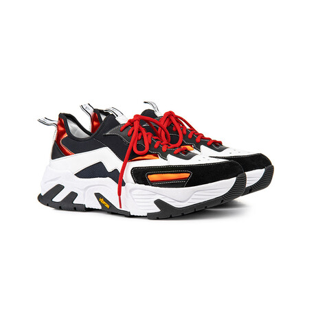 Antonio Sock Sneakers // White + Black (Euro: 40)