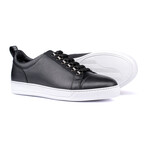 Faro Low Top Leather Sneakers // Black (Euro: 43)