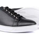 Faro Low Top Leather Sneakers // Black (Euro: 43)