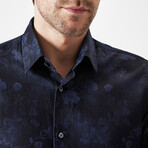 Emilio Button Up Shirt // Navy (Small)