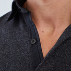 Charles Long Sleeve Polo Shirt // Black (Small)