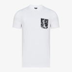 Colleg T-Shirt // White + Gray Pocket (Small)