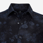 Emilio Button Up Shirt // Navy (Small)