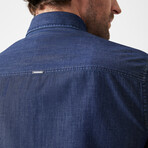 Camilot Button Down Shirt // Navy (Small)