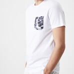 Colleg T-Shirt // White + Gray Pocket (Small)