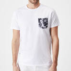 Colleg T-Shirt // White + Gray Pocket (Small)