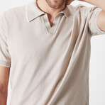 Retu Knit Polo // Beige (Small)