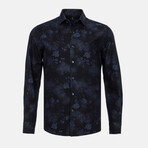 Emilio Button Up Shirt // Navy (Small)