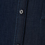 Camilot Button Down Shirt // Navy (Small)