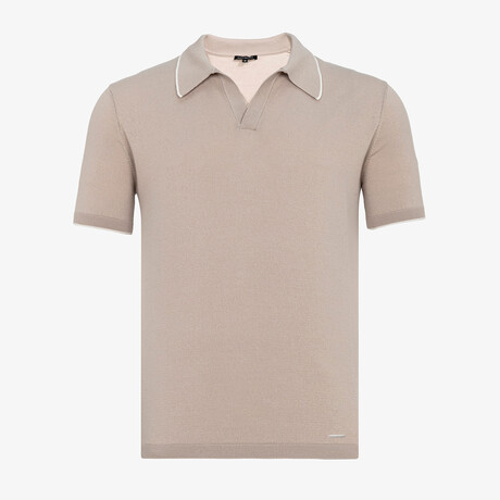 Retu Knit Polo // Beige (Small)
