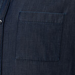 Camilot Button Down Shirt // Navy (Small)