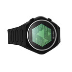 Tokyoflash Quasar Silicone // Black // Digital // Black + Green LCD