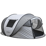 EchoSmile Pop-Up Tent // 5-8 Person // White + Gray