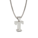 Bold Initial Pendant Necklace // Sterling Silver (Letter A)