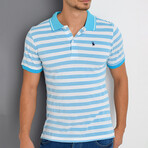 Bernal Polo Shirt // Blue + White (Small)
