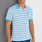 Bernal Polo Shirt // Blue + White (Small)