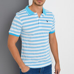 Bernal Polo Shirt // Blue + White (Small)