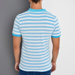 Bernal Polo Shirt // Blue + White (Small)