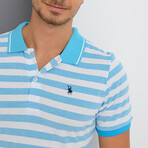 Bernal Polo Shirt // Blue + White (Small)