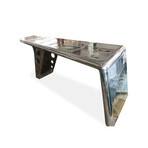 Large Aviator Executive Desk // Polished Aluminum Aircraft Wing // 86"