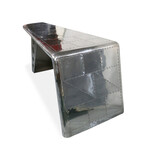 Large Aviator Executive Desk // Polished Aluminum Aircraft Wing // 86"