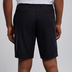 Linen Bermuda Shorts // Black (M)